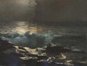 Winslow Homer Moonlight,Wood Island Light (mk44) Sweden oil painting artist